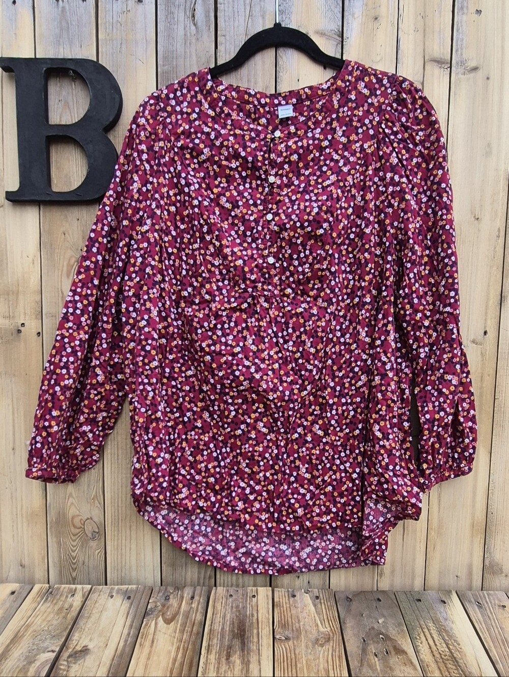 Old Navyomen's Floral Button-Front Blouse - Pink